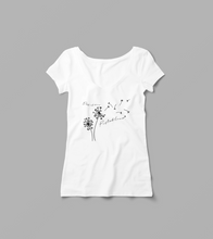 Laden Sie das Bild in den Galerie-Viewer, Damen V-Shirt "Des is mir Pusteblume"