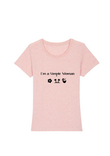 Laden Sie das Bild in den Galerie-Viewer, Damen T-Shirt Rundhals "I´m a Simple Woman - Aloha"