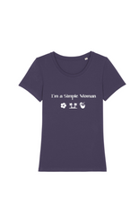 Laden Sie das Bild in den Galerie-Viewer, Damen T-Shirt Rundhals "I´m a Simple Woman - Aloha"