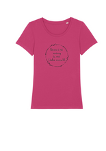 Laden Sie das Bild in den Galerie-Viewer, Damen Rundhals T-Shirt "Bevor i mi aufreg"