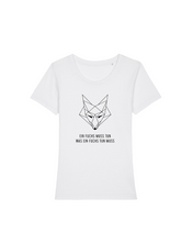 Laden Sie das Bild in den Galerie-Viewer, "Ein Fuchs muss tun" Damen T-Shirt Rundhals