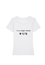 Laden Sie das Bild in den Galerie-Viewer, Damen T-Shirt Rundhals "I´m a Simple Woman - Aloha"