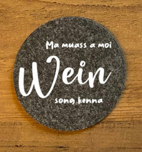 Laden Sie das Bild in den Galerie-Viewer, Bierdeckel Glasuntersetzer Untersetzer Filz mit verschiedenen Sprüchen