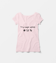 Laden Sie das Bild in den Galerie-Viewer, Damen T-Shirt "I´m a Simple Woman-Aloha"