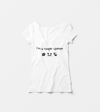 Laden Sie das Bild in den Galerie-Viewer, Damen T-Shirt "I´m a Simple Woman-Aloha"