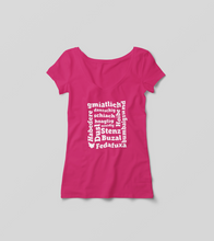 Laden Sie das Bild in den Galerie-Viewer, Damen T-Shirt mit V-Ausschnitt "Dialekt"
